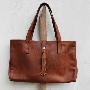 ScapeGrace Designs Brown Leather Handbag Tote